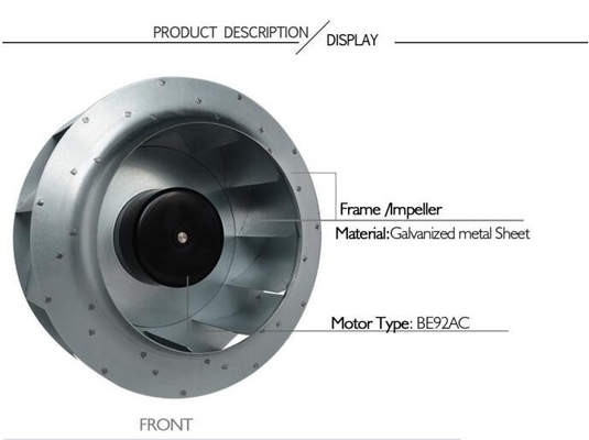 Analogous Ebm-past 48V Centrifugal Fan Impeller With Fresh Air System Gakvabused
